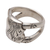 Sterling silver ring, 'Bamboo Glade' - Unisex Sterling Silver Ring with Bamboo Motif (image 2f) thumbail