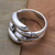 Sterling silver band ring, 'Bamboo Hollow' - Bamboo Motif Sterling Silver Ring for Men and Women (image 2) thumbail