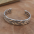 Sterling silver cuff bracelet, 'Fast Forward' - Sterling Silver Cuff Bracelet from Bali (image 2b) thumbail