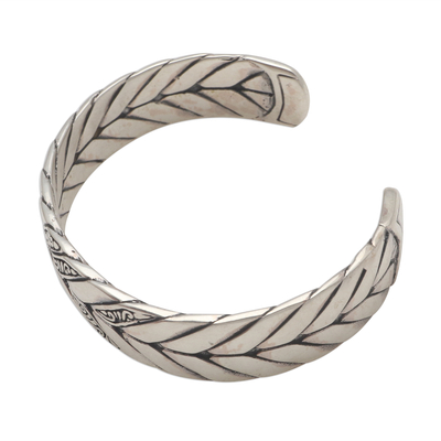Sterling silver cuff bracelet, 'Fast Forward' - Sterling Silver Cuff Bracelet from Bali