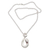 Garnet pendant necklace, 'Living Bamboo' - Bamboo Shoot Pendant Necklace Set with Garnet thumbail