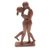 Wood sculpture, 'Lover's Kiss' - Hand-Carved Romantic Suar Wood Sculpture from Bali (image 2c) thumbail