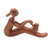 Wood sculpture, 'Mom and Infant' - Natural Suar Wood Mother and Child Sculpture from Bali (image 2a) thumbail
