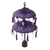 Paraguas Balinesa de algodón y madera, 'Sacred Place in Purple' - Paraguas Balinesa Decorativo en Morado