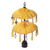 Balinesischer Regenschirm aus Baumwolle und Holz, 'Sacred Place in Saffron'. - Gelber Baumwoll-Dekorschirm aus Bali