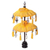 Paraguas balinés de algodón y madera - Paraguas balinesa decorativo algodón amarillo