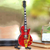 Dekorative Miniatur-Gitarre, 'Red Les Paul - Miniatur-E-Gitarrenfigur im Stil von Les Paul