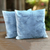 Cotton cushion covers, 'River Flow' (pair) - Blue Tie Dye Cushion Cover Pair
