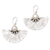 Aretes colgantes de perlas cultivadas - Aretes de perlas blancas cultivadas y plata esterlina