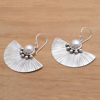 Ohrhänger aus Zuchtperlen - Ohrringe aus weißen Zuchtperlen und Sterlingsilber