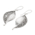 Sterling silver dangle earrings, 'Complex Nature' - Sterling Silver Stylized Leaf Dangle Earrings (image 2c) thumbail