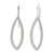 Sterling silver dangle earrings, 'Modern Ellipse' - Stippled Sterling Silver Dangle Earrings thumbail