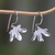 Sterling silver drop earrings, 'Early Bloom' - Polished Sterling Silver Flower Drop Earrings (image 2) thumbail