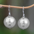 Sterling silver dangle earrings, 'Shining Baubles' - Polished Sterling Silver Dangle Earrings from Bali (image 2) thumbail