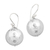 Sterling silver dangle earrings, 'Shining Baubles' - Polished Sterling Silver Dangle Earrings from Bali thumbail