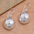 Sterling silver dangle earrings, 'Shining Baubles' - Polished Sterling Silver Dangle Earrings from Bali (image 2b) thumbail