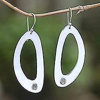 Sterling silver dangle earrings, Dynamic Forms