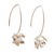Sterling silver drop earrings, 'Parting Petals' - Sterling Silver Flower Drop Earrings thumbail