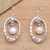 Cultured pearl dangle earrings, 'Undulation' - Cultured Pearl and Sterling Silver Earrings from Bali (image 2) thumbail