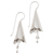 Sterling silver drop earrings, 'Celuk Lily' - Lily-Shaped Sterling Silver Drop Earrings (image 2a) thumbail