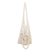 Beaded crocheted cotton shoulder bag, 'Creative Effort in White' - White Cotton Beaded Crocheted Shoulder Bag