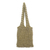 Beaded crocheted cotton shoulder bag, 'Creative Effort in Olive' - Crocheted Olive Green Cotton Shoulder Bag from Bali