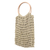 Bolso de crochet de algodón - Bolso de ganchillo con cuentas de lino y asas de bambú