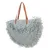 Bolso bandolera de fibras naturales con detalles en piel - Bolso de hombro de hoja de piña tejido a mano con correas de cuero