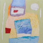 'Waiting' - Colorful Signed Original Abstract Painting on Canvas