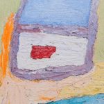 'Waiting' - Colorful Signed Original Abstract Painting on Canvas