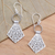 Sterling silver dangle earrings, 'Lamak' - Balinese Sterling Silver Dangle Earrings thumbail