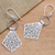 Sterling silver dangle earrings, 'Lamak' - Balinese Sterling Silver Dangle Earrings (image 2b) thumbail