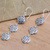 Sterling silver dangle earrings, 'Four-Petaled Flowers' - Artisan Crafted Sterling Silver Dangle Earrings thumbail