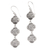Sterling silver dangle earrings, 'Four-Petaled Flowers' - Artisan Crafted Sterling Silver Dangle Earrings (image 2a) thumbail