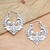 Sterling silver hoop earrings, 'Floral Flame' - Ornate Balinese Sterling Silver Hoop Earrings