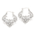 Sterling silver hoop earrings, 'Floral Flame' - Ornate Balinese Sterling Silver Hoop Earrings thumbail