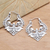 Sterling silver hoop earrings, 'Floral Flame' - Ornate Balinese Sterling Silver Hoop Earrings (image 2b) thumbail