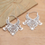 Sterling silver hoop earrings, 'Untamed Beauty' - Modern Free-Form Sterling Silver Jungle Tendril Earrings (image 2) thumbail