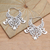 Sterling silver hoop earrings, 'Untamed Beauty' - Modern Free-Form Sterling Silver Jungle Tendril Earrings (image 2b) thumbail
