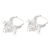Sterling silver hoop earrings, 'Untamed Beauty' - Modern Free-Form Sterling Silver Jungle Tendril Earrings (image 2c) thumbail