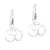 Sterling silver dangle earrings, 'Dharma' - Handcrafted Sterling Silver Hindu Omkara Earrings thumbail
