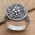 Sterling silver cocktail ring, 'Crown of Flowers' - Bali Artisan Crafted Floral Cocktail Ring (image 2b) thumbail