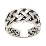 Sterling silver band ring, 'Bold Braid' - Bold Braided Sterling Silver Ring Handcrafted in Bali