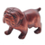 Wood sculpture, 'Pug Love' - Hand Carved Wood Pug Sculpture from Bali