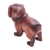 Wood sculpture, 'Pug Love' - Hand Carved Wood Pug Sculpture from Bali