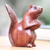 Wood sculpture, 'Nuts' - Detailed Wood Sculpture of Squirrel with Nut