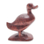 Holzskulptur, „Einsame Ente“. - Handwerklich gefertigte Holz-Entenskulptur