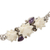 Amethyst pendant bracelet, 'Ivory Lotus' - Sterling Silver and Amethyst Bracelet with Flowers (image 2d) thumbail