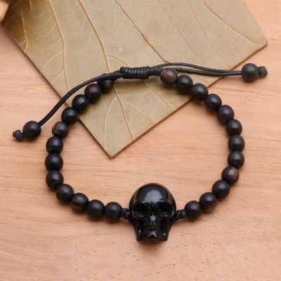 Wooden Skull Bead Stretch Bracelet – Life is a Gift Shop