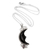 Garnet and buffalo horn pendant necklace, 'Dark Crescent Moon' - Silver and Garnet Moon Necklace with Water Buffalo Horn (image 2c) thumbail